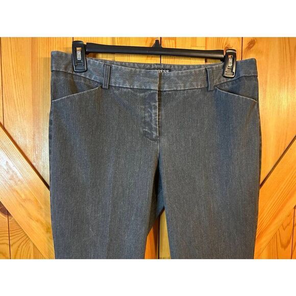 Express Editor Faded Charcoal Gray Zip Up Dress Pant Bootcut Size 10R (8926) - Picture 2 of 8